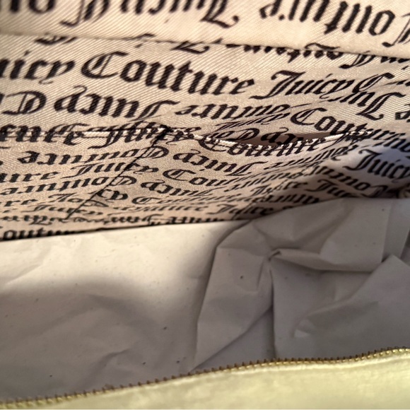 Juicy Couture NWT Amazing Juicy Yellow Fun Medium Velour Tote Bag (P147) - Picture 7 of 8